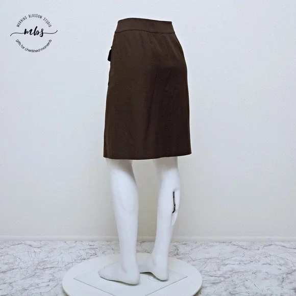 Ann Taylor Wool Blend Pencil Skirt with Pockets - Picture 3 of 7
